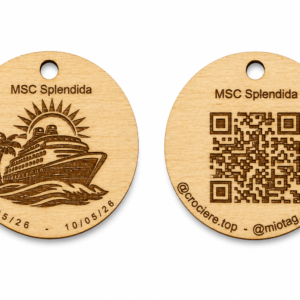 🟡 Portachiavi Rotondo Personalizzato con QR Code